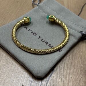 David Yurman 4MM green chalcedony bracelet